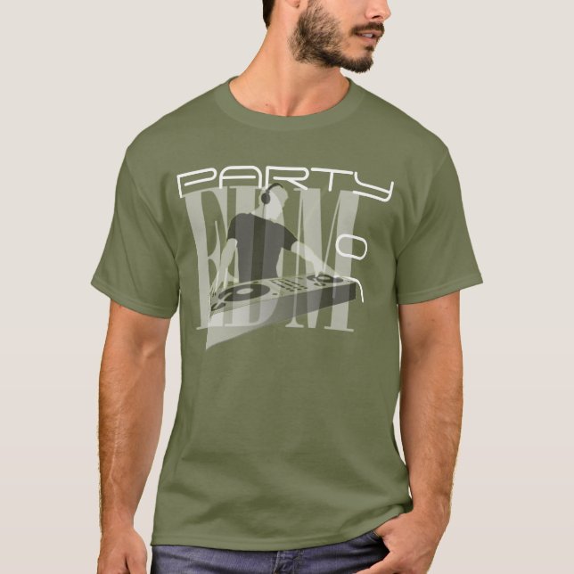 EDM PARTY ON T-SHIRT (Framsida)
