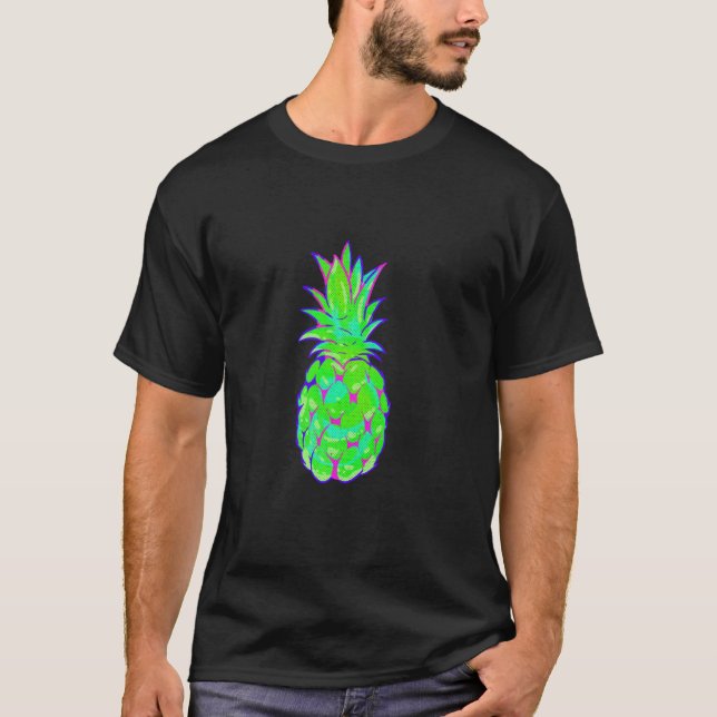 Edm Rave Pineapple T Shirt (Framsida)