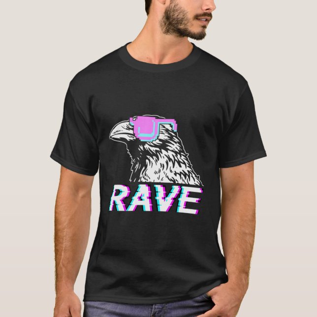Edm Rave Py Dj Disk Jockey Techno Ravin Music T Shirt (Framsida)