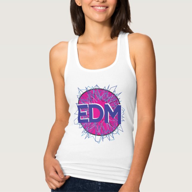EDM Rave Shirt Linne Med Racerback (Framsida)