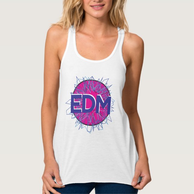 EDM Rave Shirt Linne Med Racerback (Framsida)
