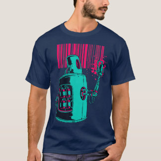 EDM Techno Graffiti Robot Design Dance Rave T Shirt