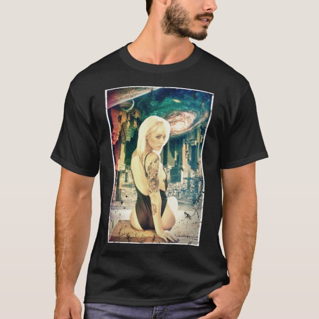 EDM Trippy Space World Flip Dance Rave Music Festi T Shirt (Framsida)