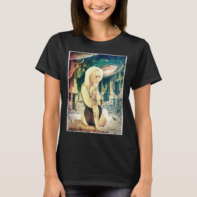 EDM Trippy Space World Flip Dance Rave Music Festi T Shirt (Framsida)