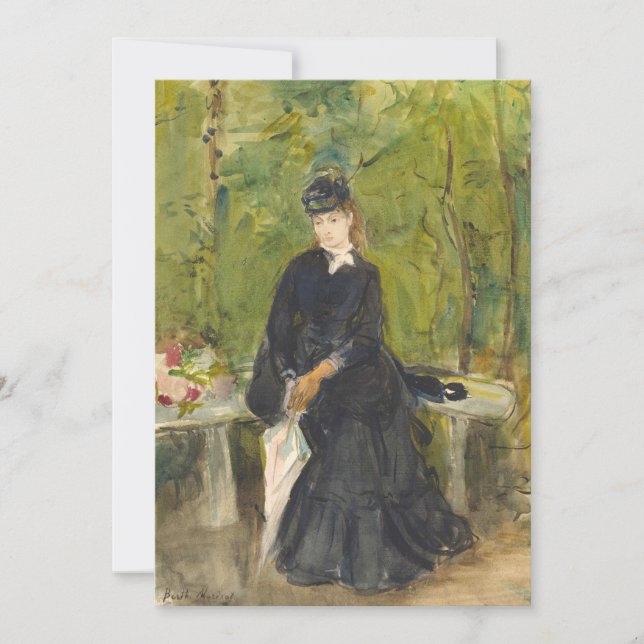 Edma som sitter i en park | Berthe Morisot (Framsida)