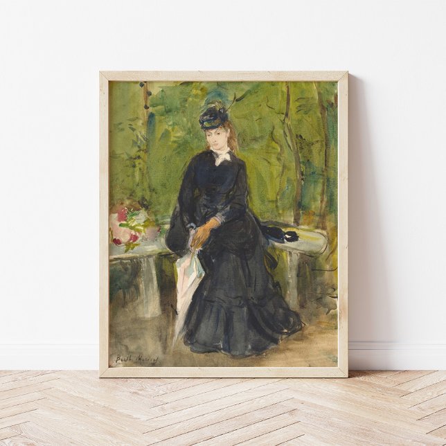 Edma som sitter i en park | Berthe Morisot Poster (Skapare uppladdad)