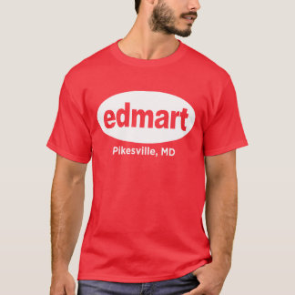 Edmart vit på rött t-shirt