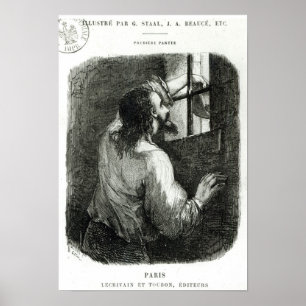 Edmond Dantes som fängslas i Chateaud'Ifen Poster