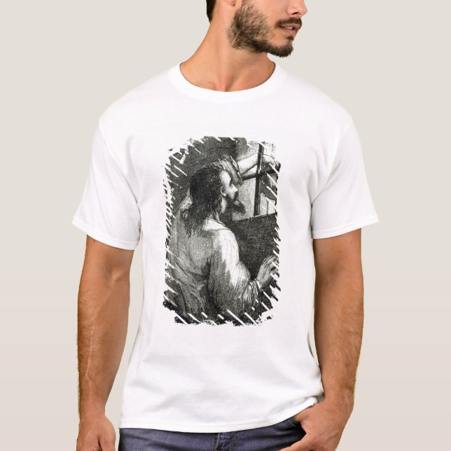 Edmond Dantes som fängslas i Chateaud'Ifen T-shirt (Framsida)