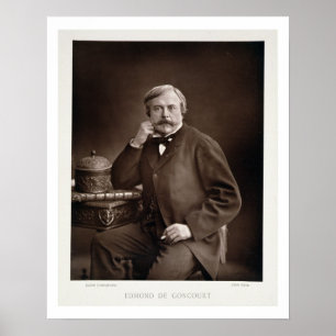 Edmond de Goncourt (1822-96) från 'Galerie Contemp Poster