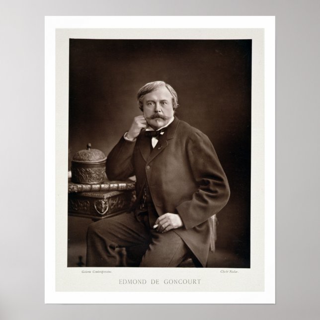 Edmond de Goncourt (1822-96) från "Galerie Contemp Poster (Framsidan)