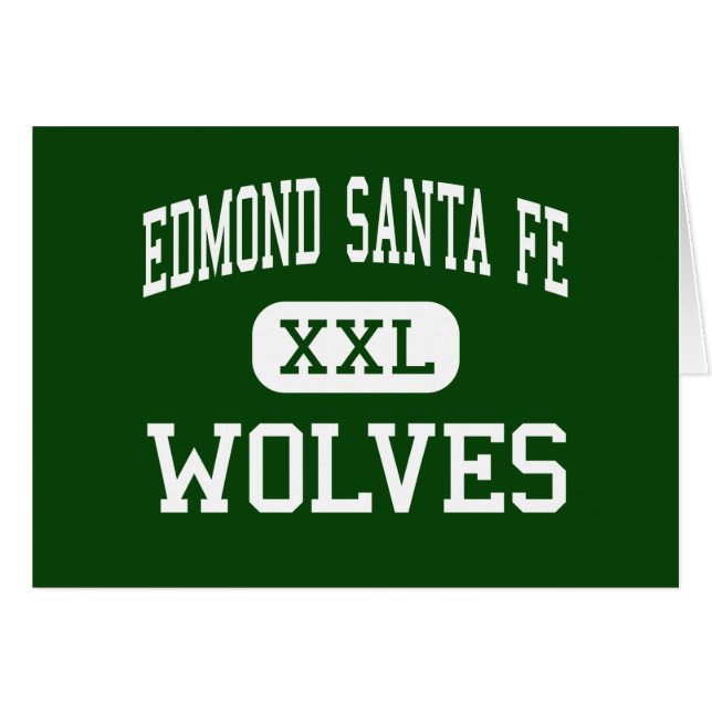 Edmond Santa Fe - varger - kick - Edmond Oklahoma Hälsningskort (Framsidan Horizontal)