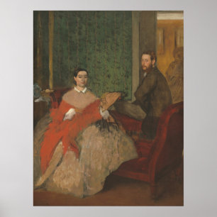 Edmondo och Thérèse Morbilli, Edgar Degas Fine Art Poster
