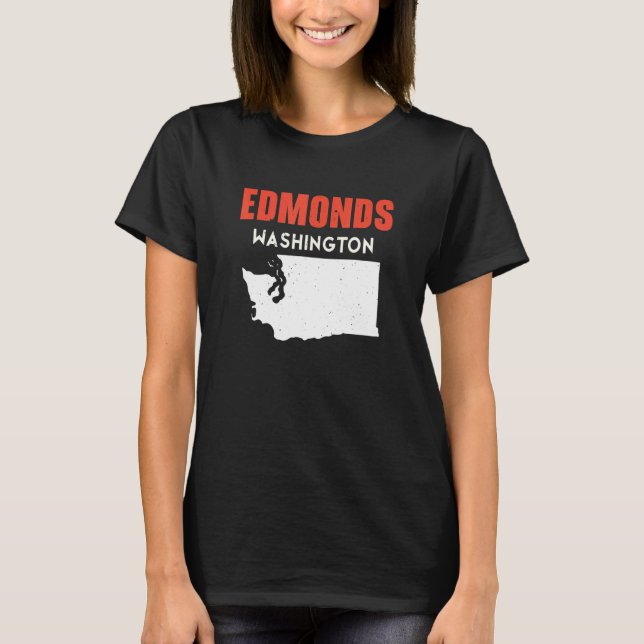 Edmonds Washington USA State America Travel Washin T Shirt (Framsida)