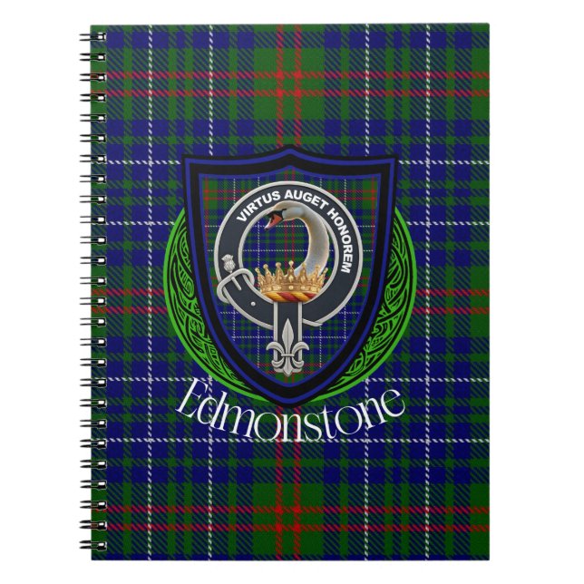 Edmonstone Scottish Clan Tartan & Crest Anteckningsbok (Framsidan)