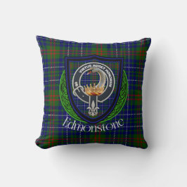 Edmonstone skotska klan tartan och vapen kudde