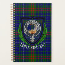Edmonstone skotska klan tartan och vapensköld