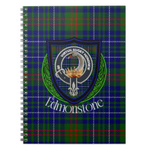 Edmonstone skotska klans tartan och vapensköld