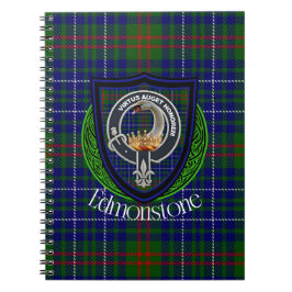 Edmonstone skotska klans tartan och vapensköld anteckningsbok