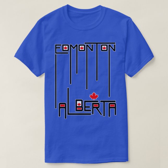 Edmonton Alberta Canada Flagga T Shirt (Design framsida)