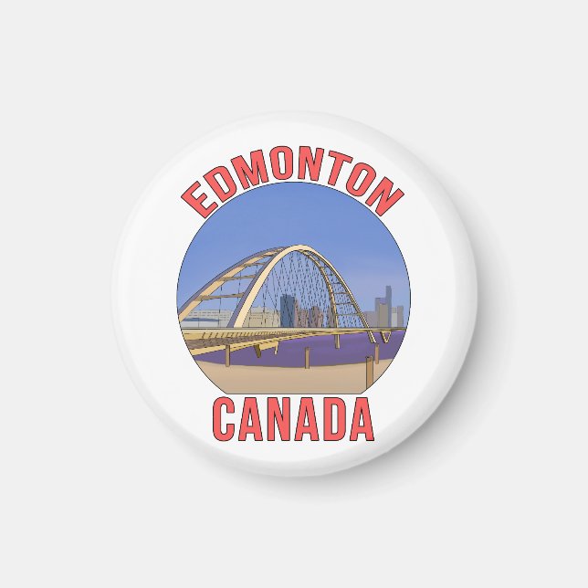 Edmonton Alberta Kanada Magnet (Framsidan)