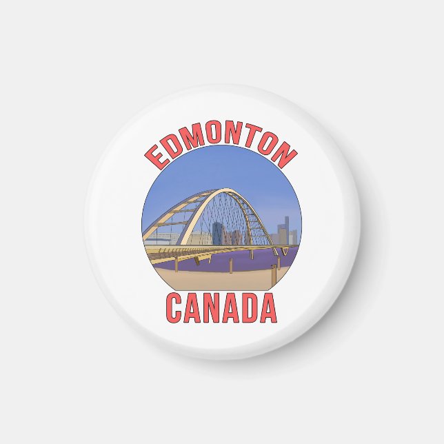 Edmonton Alberta Kanada Magnet (Framsidan)