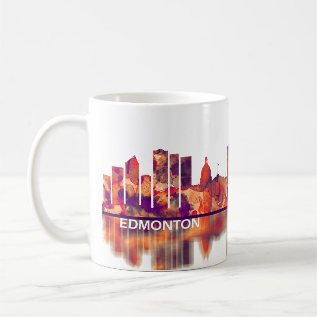 Edmonton Canada Skyline Kaffemugg (Vänster)