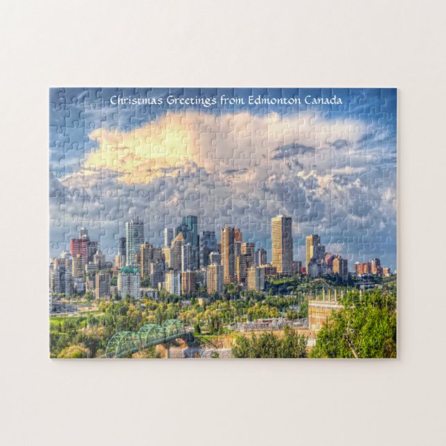 Edmonton City Canada. Jigszle Puzzle Pussel (Horisontell)