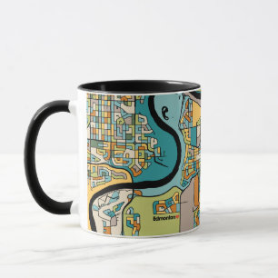 Edmonton City Karta Mugg