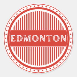 Edmonton City Pride Emblem – Canadian Identity Runt Klistermärke