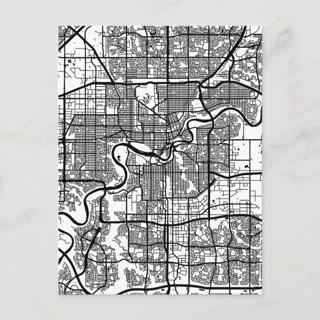Edmonton Kanada Stadskarta Vykort (Framsida)