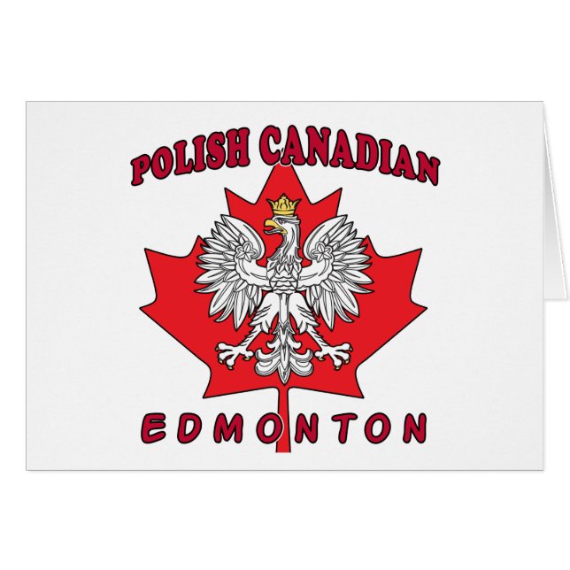 Edmonton polska Canadian Löv Hälsningskort (Framsidan Horizontal)
