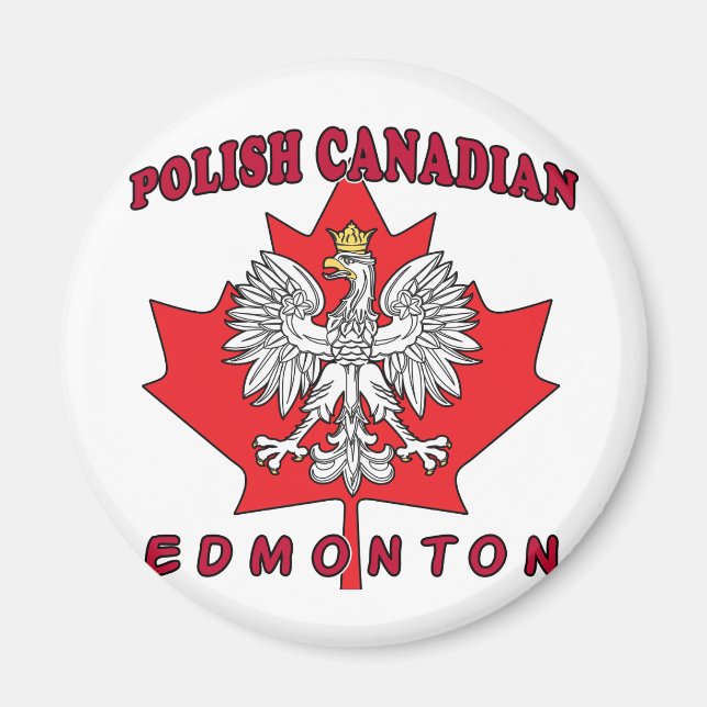 Edmonton polska Canadian Löv Magnet (Framsidan)