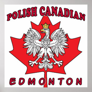 Edmonton polska Canadian Löv Poster
