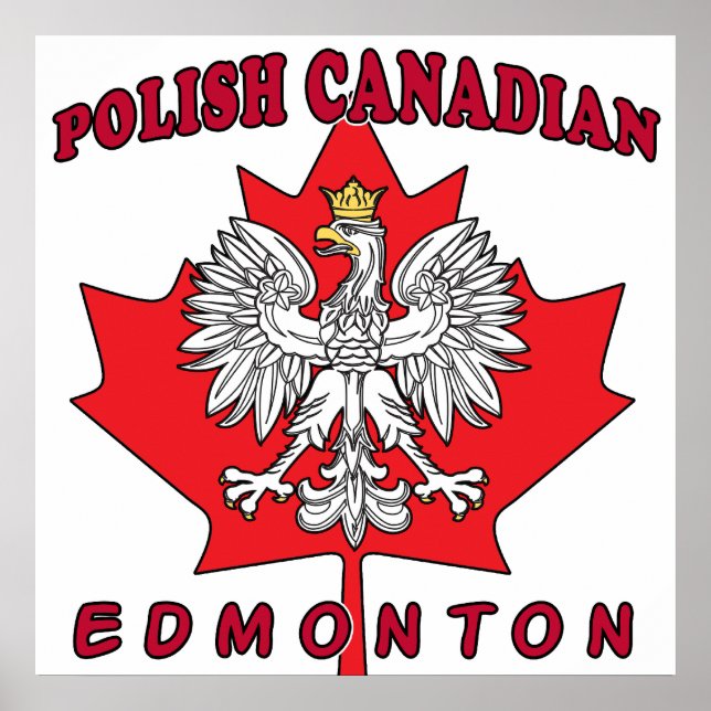 Edmonton polska Canadian Löv Poster (Framsidan)