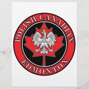 Edmonton Rund polsk kanadensisk blad Reklamblad
