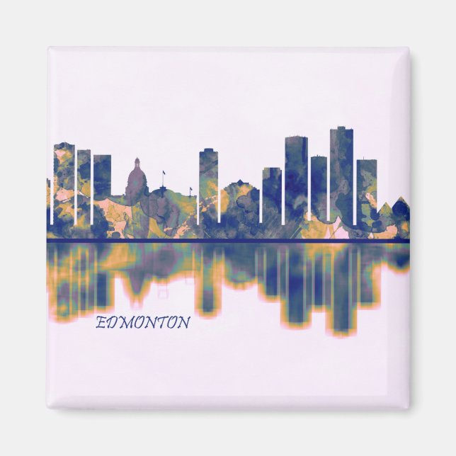 Edmonton Skyline Magnet (Framsidan)