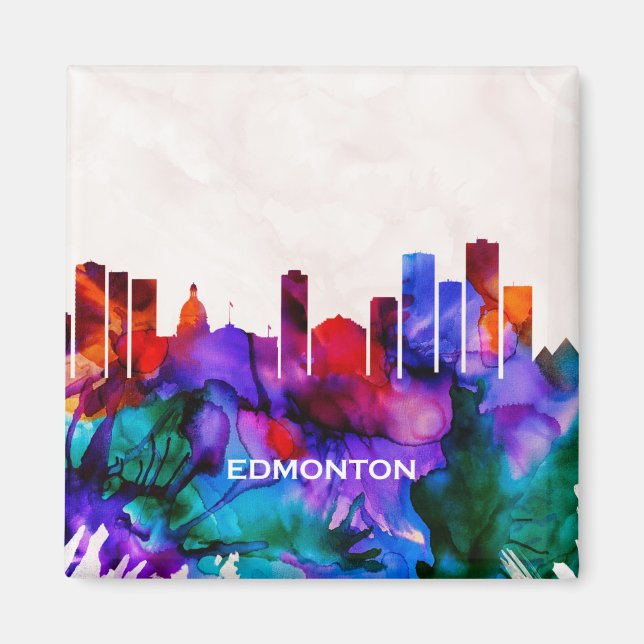 Edmonton Skyline Magnet (Framsidan)