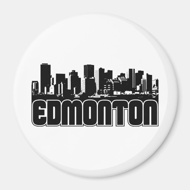 Edmonton Skyline Magnet (Framsidan)