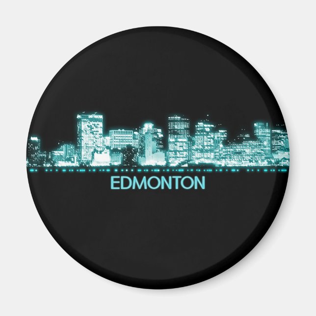 Edmonton Skyline Magnet (Framsidan)