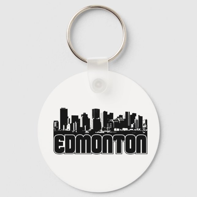 Edmonton Skyline Nyckelring (Framsida)