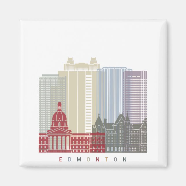 Edmonton skyline poster magnet (Framsidan)
