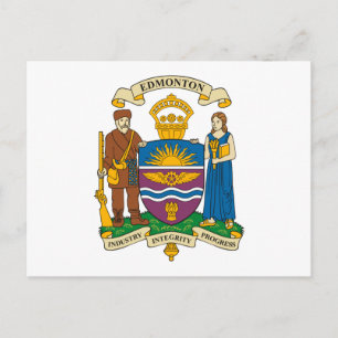 Edmonton Vapen Postkort Vykort