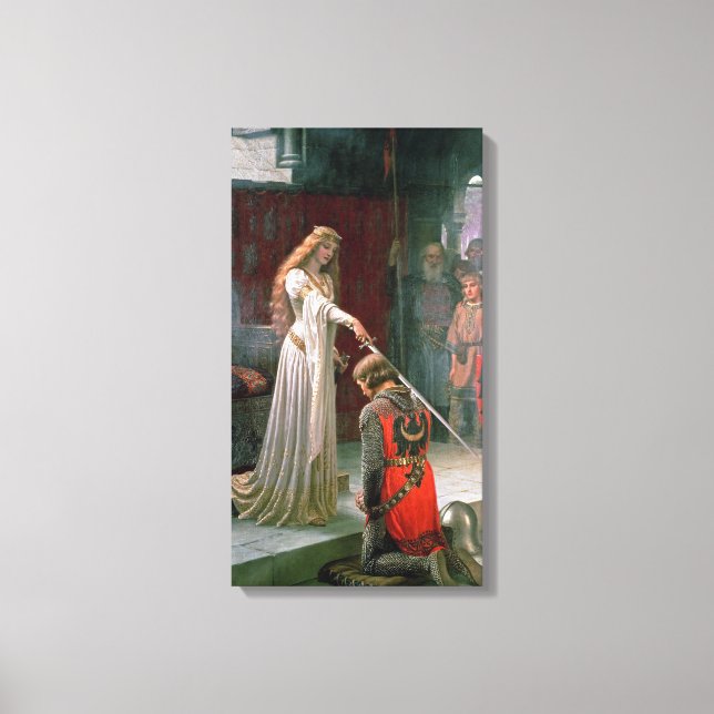 Edmund Blair Leighton Accolade Canvastryck (Framsida)
