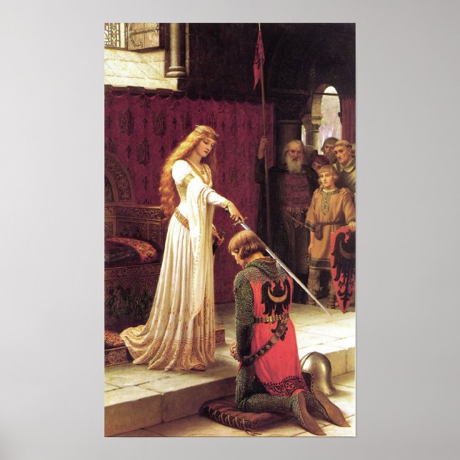 Edmund Blair Leighton: Accolade Poster (Framsidan)