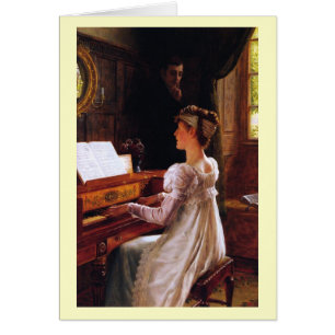 Edmund Blair Leighton, Courtship Victorian Art Hälsningskort