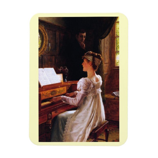 Edmund Blair Leighton, Courtship Victorian Art Magnet (Vertikal)