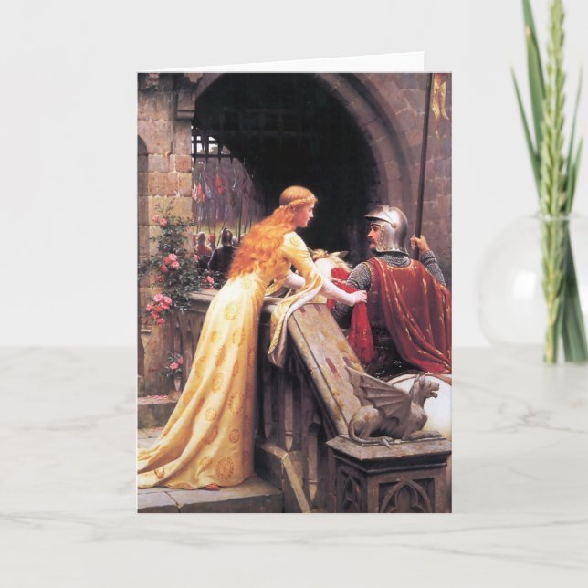 Edmund Blair Leighton - guden rusar! (1900) Kort (Framsida)