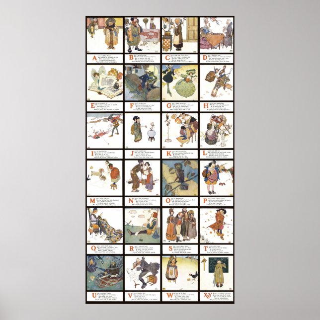 Edmund Dulac Alphabet Poster (Framsidan)