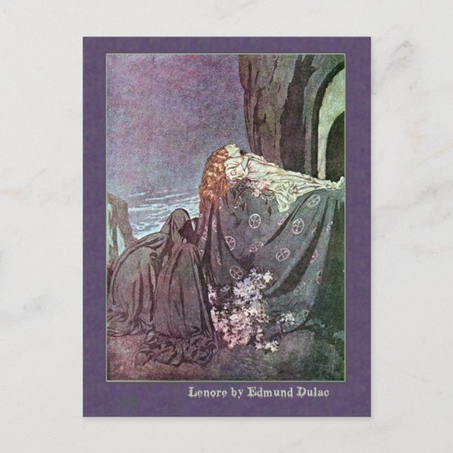 Edmund Dulac Illustrates Edgar Allan Poe Vykort (Framsida)